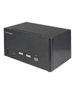 StarTech.com 2 Port DisplayPort KVM Switch - 4K 60 Hz UHD HDR - DP 1.2 KVM Umschalter mit USB 3.0 Hub mit 2 Anschlüssen (5 Gbit/s)