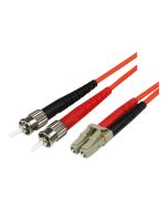 StarTech.com 1m Fiber Optic Cable - Multimode Duplex 50/125 - LSZH - LC/ST - OM2 - LC to ST Fiber Patch Cable - Patch-Kabel - ST multi-mode (M)