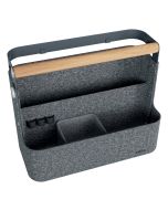 Esselte Leitz 61990089, Aufbewahrungsbox, Grau, Rechteckig, Filz, Recyceltes Polyester, Buche, Einfarbig, 380 mm