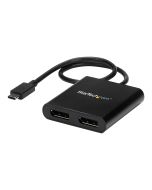 StarTech.com USB-C auf DisplayPort Multi-Monitor Adapter - 2-Port MST Hub - USB C zu 2x DP Splitter - USB Typ C zu DP MST Hub - DisplayPort-Adapter - 24 pin USB-C (M)