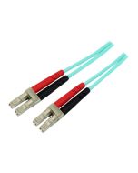 StarTech.com Aqua OM4 Duplex Multimode Fiber - 3m/ 9 ft - 100 Gb - 50/125 - OM4 Fiber - LC to LC Fiber Patch Cable (450FBLCLC3)