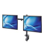 Manhattan TV & Monitor Mount, Desk, Full Motion, 2 Screens, Screen Sizes: 10-27", Black, Clamp Assembly, Dual Screen, VESA 75x75 to 100x100mm, Max 8kg (each)