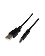StarTech.com USB 2.0 auf Hohlstecker Typ N Kabel - USB A DC 5V 5,5mm Stecker Stromkabel Stecker 1m - Stromkabel - USB (nur Strom)