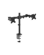 Fellowes Reflex Dual Monitor Arm - Befestigungskit - einstellbarer Arm - für 2 Monitore - Metall - Schwarz, RAL 9017 - Bildschirmgröße: bis zu 68,6 cm (bis zu 27 Zoll)