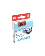 Dymo D1 - Selbstklebend - schwarz auf rot - Rolle (0,9 cm x 7 m)