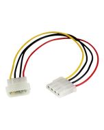StarTech.com 30cm LP4 Molex Strom Verlängerung - 4 Pin Anschlusskabel / Verlängerungskabel - Stecker/Buchse - Spannungsversorgungs-Verlängerungskabel - interne Stromversorgung, 4-polig (M)