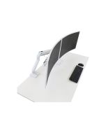 Ergotron HX - Befestigungskit (Griff, Gelenkarm, Spannbefestigung für Tisch, Tischplattenbohrung, 2 Drehgelenke, Scharnierbogen, Verlängerung) - Konstante Krafttechnologie - für 2 LCD-Displays - weiß - Bildschirmgröße: bis zu 81,3 cm (bis zu 32 Zoll)