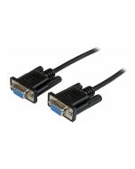 StarTech.com 1m DB9 RS232 Seriell Nullmodemkabel - Bu/Bu - 9-pin seriell Null-Modem Anschlusskabel - Schwarz - Nullmodemkabel - DB-9 (W)