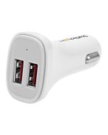 StarTech.com Dual Port USB KFZ Ladegerät - 24W/4.8 - Weiß - 2 Port USB Autoladegerät - Auto-Netzteil - 24 Watt - 4.8 A - 2 Ausgabeanschlussstellen (USB)