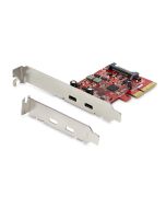 StarTech.com PCIe USB 3.1 Card, 2x USB C 3.1 Gen 2 10Gbps, PCIe Gen 3 x4, ASM3142 Chipset, USB Type-C PCI Express Card, 2-Port USB 3.2 Gen 2x1 Expansion Add-On Card, Windows, macOS, Linux