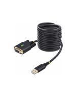 StarTech.com 10ft (3m) USB to Null Modem Serial Adapter Cable, Interchangeable DB9 Screws/Nuts, COM Retention, USB-A to RS232, FTDI, Level-4 ESD Protection, Windows/macOS/ChromeOS/Linux - Rugged TPE Construction (1P10FFCN-USB-SERIAL)