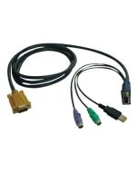 Eaton Tripp Lite Series 10ft USB / PS2 Cable Kit for KVM Switch B020-U08 / U16 10' - Tastatur- / Video- / Maus- / USB-Kabel - 18-polig SPHD (M)