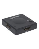 Manhattan HDMI Switch 2-Port, 1080p, Connects x2 HDMI sources to x1 display, Automatic and Manual Switching (via button)