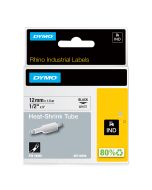 Dymo Rhino Industrie Schrumpfschlauch-Kabeletiketten | 12 mm1,5 m | Schwarz auf weiß | für Rhino Beschriftungsgerät, D1, Belgien, 1,5 m, 1 Stück(e), 34 mm, 85 mm