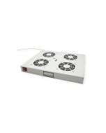 ROLINE Rack-Lüfter - 4 Ventilatoren, mit Thermostat - auf Dach montierbar - RAL 7035, Hellgrau - 1U - 48.3 cm (19")