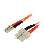 StarTech.com 3m Fiber Optic Cable - Multimode Duplex 62.5/125 - LSZH - LC/SC - OM1 - LC to SC Fiber Patch Cable (FIBLCSC3)