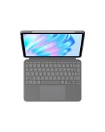 Logitech Combo Touch - Tastatur und Foliohülle - mit Trackpad - hintergrundbeleuchtet - Apple Smart connector - QWERTZ - Schweiz - Oxford Gray - für Apple 11-inch iPad Air (M2, M3)