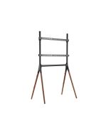 Techly Aufstellung - Stativ - für Flachbildschirm - Schwarz, braun - Bildschirmgröße: 124.5-177.8 cm (49"-70")