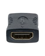 Manhattan HDMI Coupler, 4K@60Hz (Premium High Speed), Female to Female, Straight Connection, Black, Ultra HD 4k x 2k, Fully Shielded, Gold Plated Contacts, Lifetime Warranty, Polybag