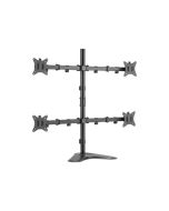 Equip Befestigungskit (Montagearm für Vierfach-Bildschirm) - neigbar - für 4 LCD-Anzeigen - Kunststoff, Metall - Schwarz - Bildschirmgröße: 43.2-81.3 cm (17"-32")