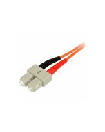 StarTech.com 2m Fiber Optic Cable - Multimode Duplex 50/125 - LSZH - LC/SC - OM2 - LC to SC Fiber Patch Cable - Netzwerkkabel - LC Multi-Mode (M)