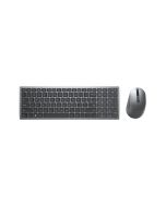 Dell Pro Plus kompakte Tastatur und Maus – KM7120W - US international (QWERTY), Volle Größe (100%), Kabellos, RF Wireless + Bluetooth, QWERTY, Grau, Titan, Maus enthalten