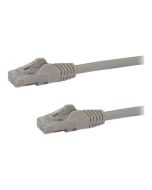 StarTech.com 1m Cat6 Gigabit UTP Patchkabel Snagless - Cat.6 RJ45 Netzwerkkabel mit Schutzmanschette - Grau - St/St - Patch-Kabel - RJ-45 (M)