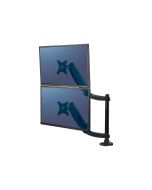 Fellowes Platinum Monitor Arm - Befestigungskit - einstellbarer Arm - für 2 Monitore - Aluminium, Stahl, Kunststoff - Schwarz - Bildschirmgröße: bis zu 68,6 cm (bis zu 27 Zoll)