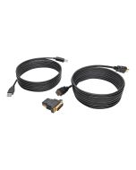 Eaton Tripp Lite Series 10ft HDMI DVI USB KVM Cable Kit USB A/B Keyboard Video Mouse 10'