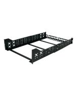 StarTech.com 3HE 19 tiefenverstellbare Universal Server Rack Schienen - Rack-Schiene - Schwarz - 3U - 48.3 cm (19")