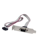 StarTech.com 1 Port Seriell DB9 Slotblech mit 10 Pin Pinheader Kabel 40cm - Low Profile - Serielles Bedienfeld - DB-9 (M)