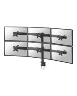 Neomounts FPMA-D700D6 - Befestigungskit - Voll beweglich - für 6 LCD-Displays - Schwarz - Bildschirmgröße: 48.3-68.6 cm (19"-27")
