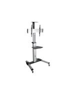 Eaton Tripp Lite Series Rolling TV/Monitor Cart - for Flat/Curved 32" to 70" TVs and Monitors - Wagen - für LCD-Display - Aluminium, Stahl - Schwarz, Silber - Bildschirmgröße: 81.28-177.8 cm (32"-70")