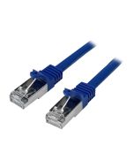 StarTech.com Startech 2m CAT6 Ethernet Cable, 10 Gigabit Shielded Snagless RJ45 100W PoE Patch Cord, CAT 6 10GbE SFTP Network Cable w/Strain Relief, Blue, Wiring is UL Certified/TIA - Category 6 - 26AWG (N6SPAT2MBL)