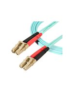 StarTech.com Aqua OM4 Duplex Multimode Fiber - 16 ft / 5m - 100 Gb - 50/125 - OM4 Fiber - LC to LC Fiber Patch Cable (450FBLCLC5)