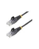 StarTech.com 3 m Cat6-Kabel - Schlankes Cat6-Patchkabel - Schwarz - Snagless RJ45-Anschlusse - Gigabit-Ethernet-Kabel - 28 AWG - Patch-Kabel - RJ-45 (M)
