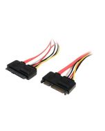 StarTech.com SATA Verlängerung 30cm - 22pin Kombikabel Stecker / Buchse - internes S-ATA Daten- Strom Verlängerungskabel - SATA-Verlängerungskabel - SATA Combo (W)