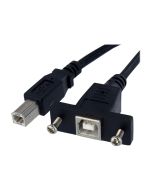 StarTech.com 90cm USB B auf B Blendenmontage Kabel - Bu/St - USB Verlängerungskabel - Einbaubuchsen Kabel Verlängerung - USB-Kabel - USB Typ B (M)