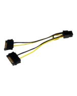 StarTech.com 15cm SATA Strom auf 6 pin PCI Express Grafikkarten Stromkabel - PCIe Y-Kabel Adapter - Stromkabel - SATA-Stromstecker (M)