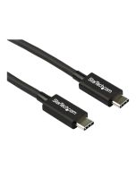 StarTech.com 2.6ft (80cm) Thunderbolt 3 Cable, 40Gbps, 100W PD, 4K/5K Video, Thunderbolt-Certified, Compatible w/ TB4/USB 3.2/DisplayPort - Thunderbolt-Kabel - 24 pin USB-C (M)