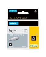 Dymo Rhino Industrie Schrumpfschlauch-Kabeletiketten | 6 mm1,5 m | Schwarz auf weiß | für Rhino Beschriftungsgerät, D1, Belgien, 1,5 m, 1 Stück(e), 34 mm, 87 mm