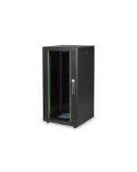 DIGITUS Netzwerkschrank Dynamic Basic Serie - 600x600 mm (BxT), Freistehendes Gestell, 22U, 600 kg, Sperrschloss, Ablageschienen, Verstellbare Füße