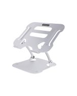 StarTech.com Laptop Stand for Desk, Ergonomic Laptop Stand Adjustable Height, Aluminum, Portable, Supports up to 22lb (10kg)