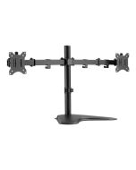 Equip Pro Economy - Aufstellung - für 2 LCD-Displays - Stahl - Schwarz - Bildschirmgröße: 43.2-81.3 cm (17"-32")