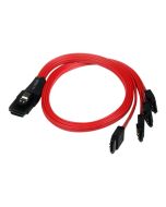 StarTech.com SFF-8087 auf 4x SATA Kabel 50 cm - Internes Mini SAS auf Serial-ATA Reverse Multilane Kabel - SFF 8087 36-Pin / S-ATA 7-Pin - SATA- / SAS-Kabel - Serial ATA 150/300/600 - 4-Lane - SATA (R)