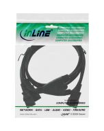 InLine Netz-Y-Kabel - Kaltgeräte - 1x IEC-C14 auf 2x IEC-C13 - 1m