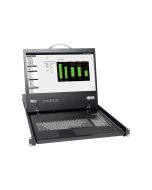 Eaton Tripp Lite Series 8-Port Rack Console Cat5 KVM Switch 1U RM 19" LCD Rackmount - KVM-Konsole mit KVM-Switch - 8 Anschlüsse - PS/2 - 48.3 cm (19")