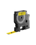 Dymo D1 Standard - Polyester - selbstklebend - Schwarz auf Gelb - Rolle (1,2 cm x 7 m)
