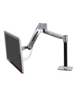 Ergotron LX HD Sit-Stand - Befestigungskit (Gelenkarm, Stange, VESA-Adapter, Tisch-Klemme, Befestigung für Kabeldurchgang)