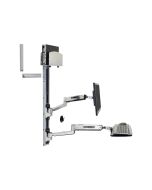 Ergotron LX - Befestigungskit (CPU-Halter, Maushalterung, 2 Schienenabdeckungen, Tastaturarm, 2 Kabelkanäle, Handgelenkkissen, Steh-Sitz-Arm, Wandschiene 10", Wandschiene 34") - Konstante Krafttechnologie - für LCD-Display / PC-Ausrüstung - mittlerer CPU-